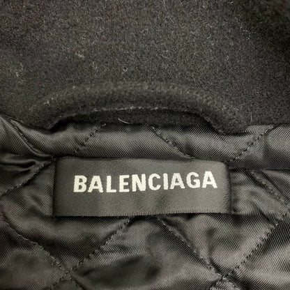 black logo wool blend jacket by balenciaga