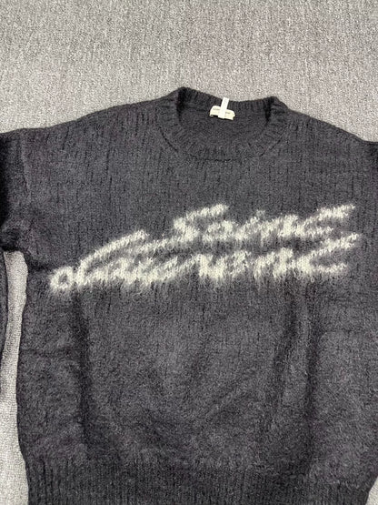 Saint Laurent FW22 Letter Jacquard Sweater