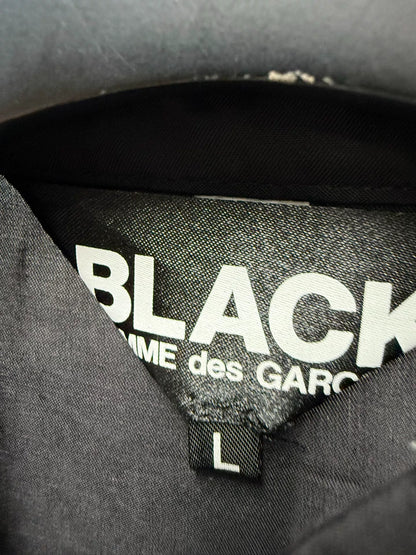 comme des garcons black silk embroidered jacket