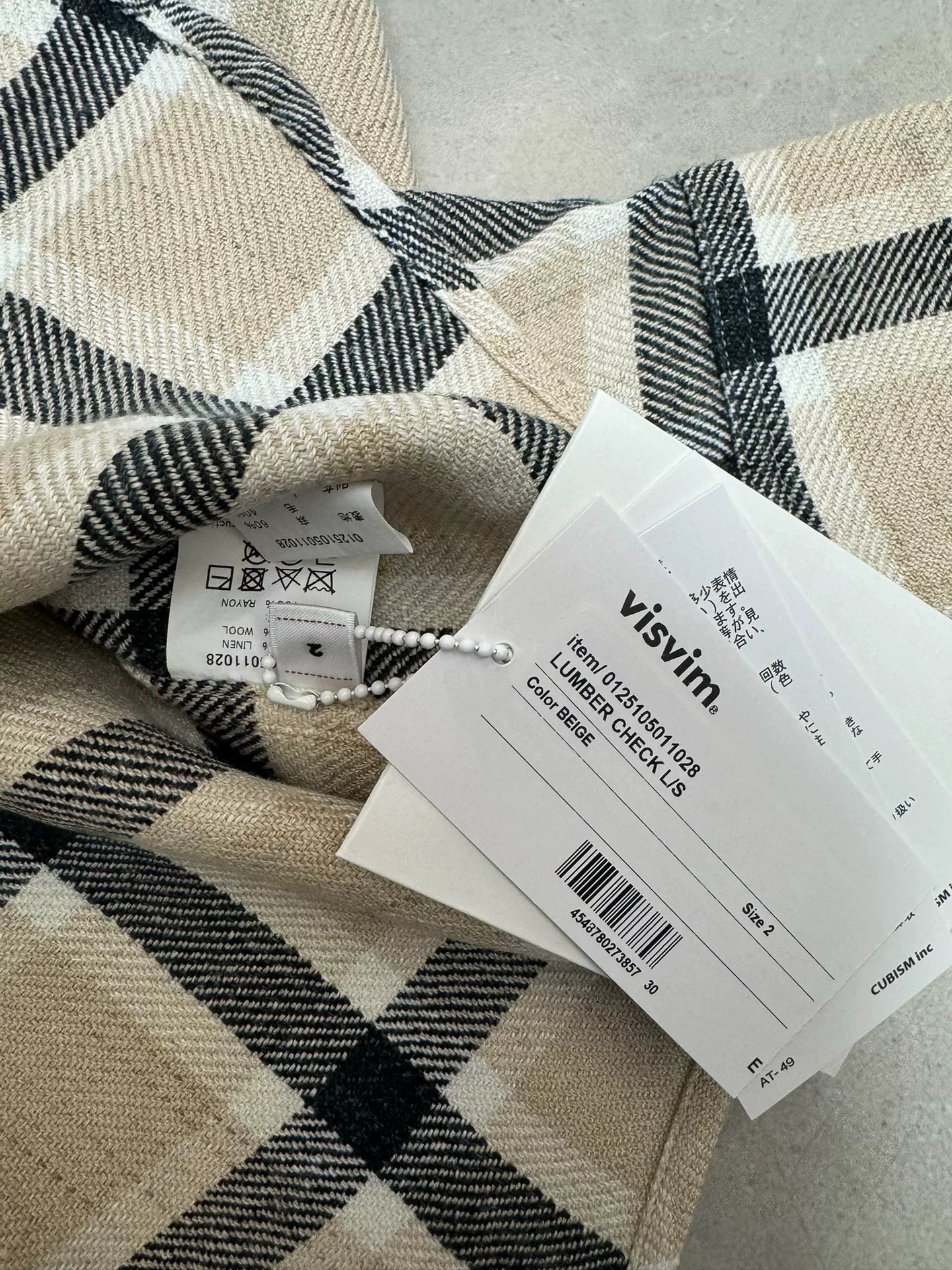 VISVIM 25SS LUMBER CHECK L/S