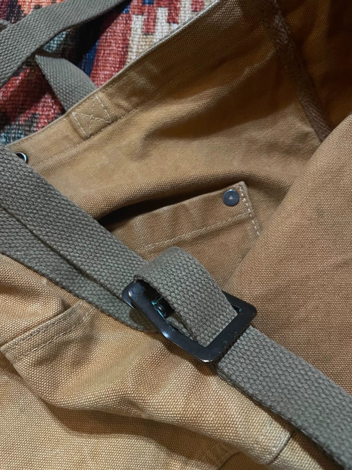 RRL Discontinued Canvas Dog Print Crossbody