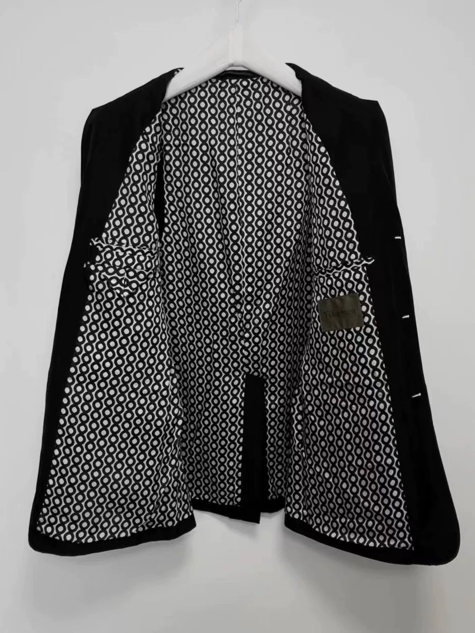 black double-sided silk jacket