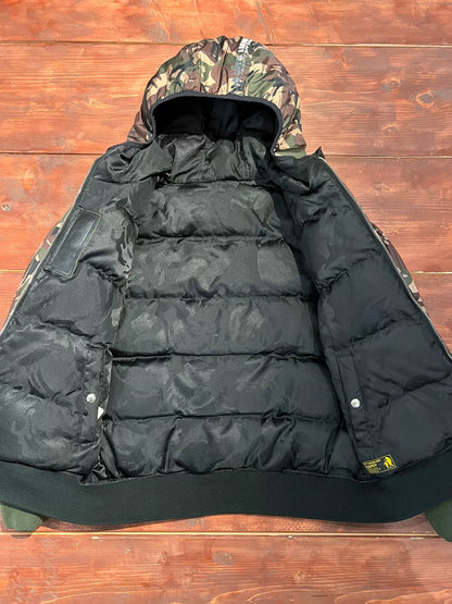 aape reversible camo down jacket size m