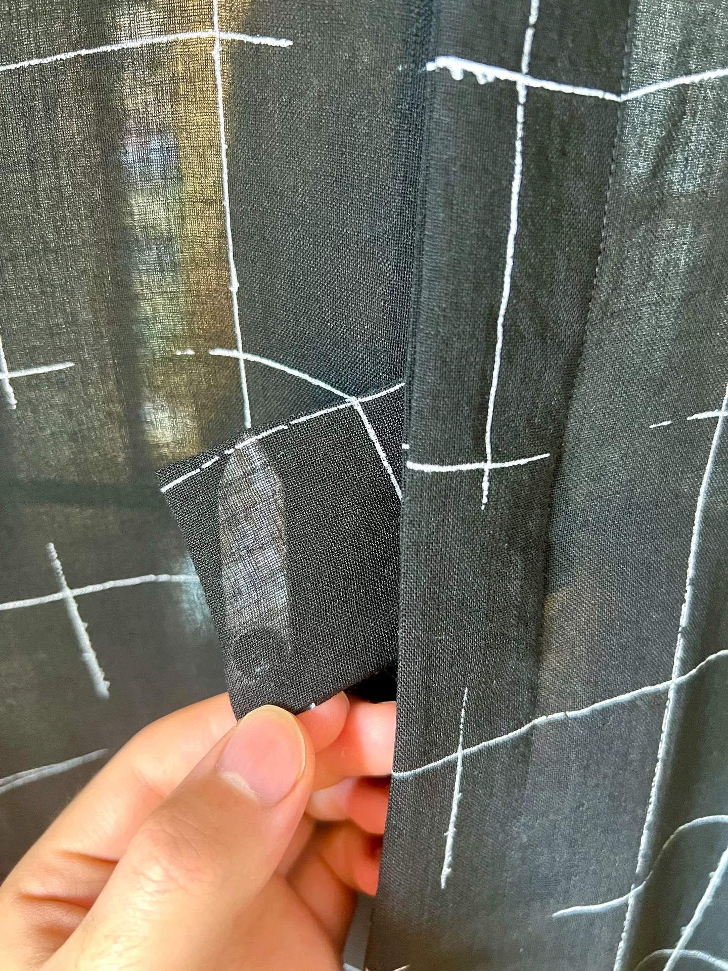 saint laurent black geometric silk shirt