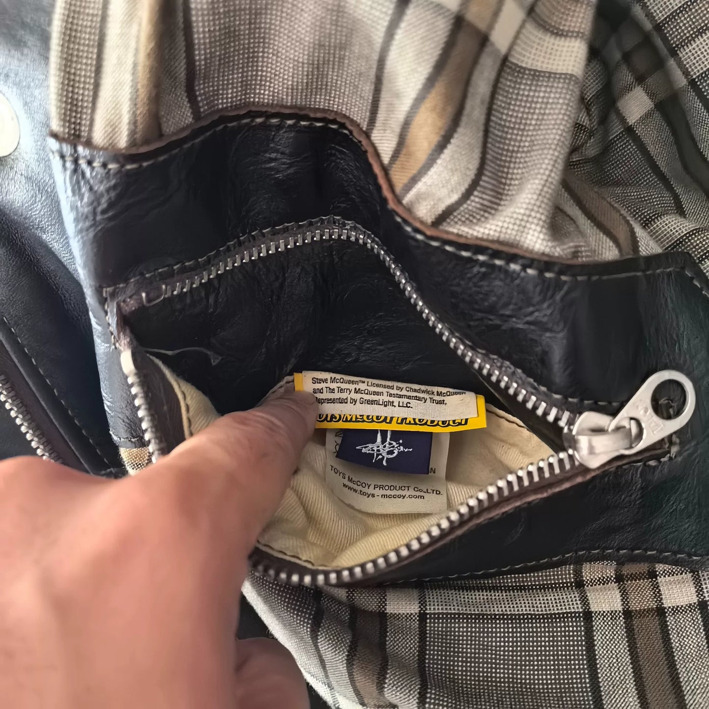 Toys McCoy Black Leather Racing Jacket