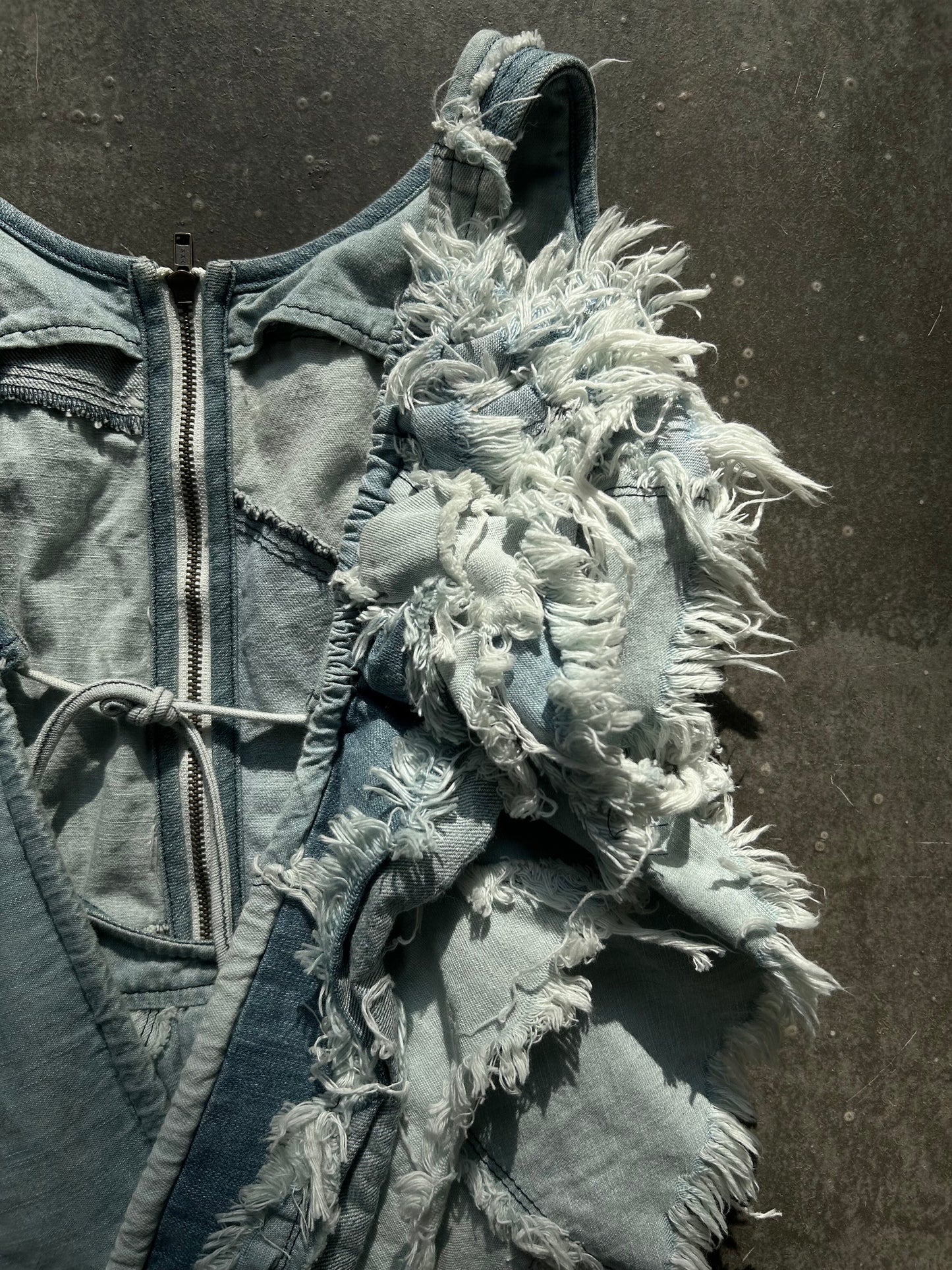 Nozomi Ishiguro Distressed Denim Vest