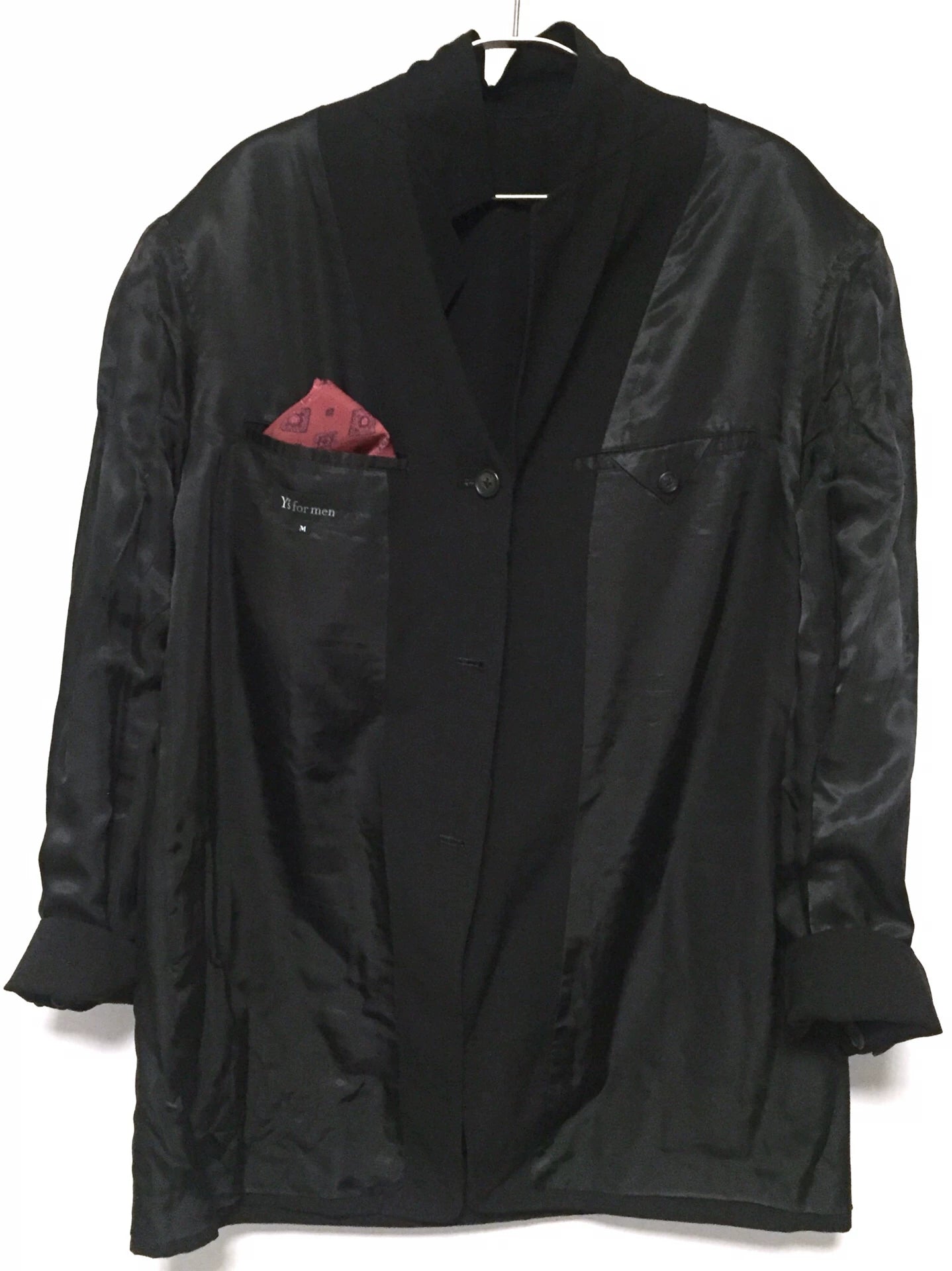 Yohji Yamamoto Y's Men Black Wool Coat