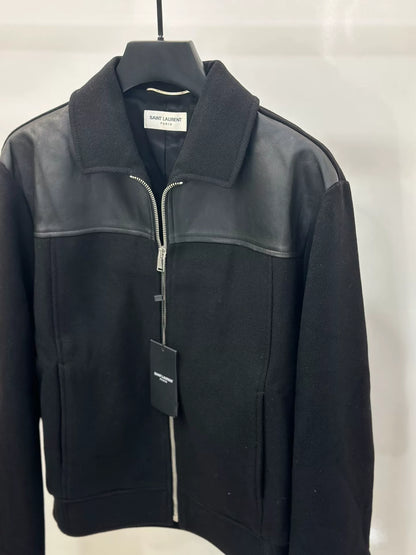 Saint Laurent Black Lambskin Wool Jacket