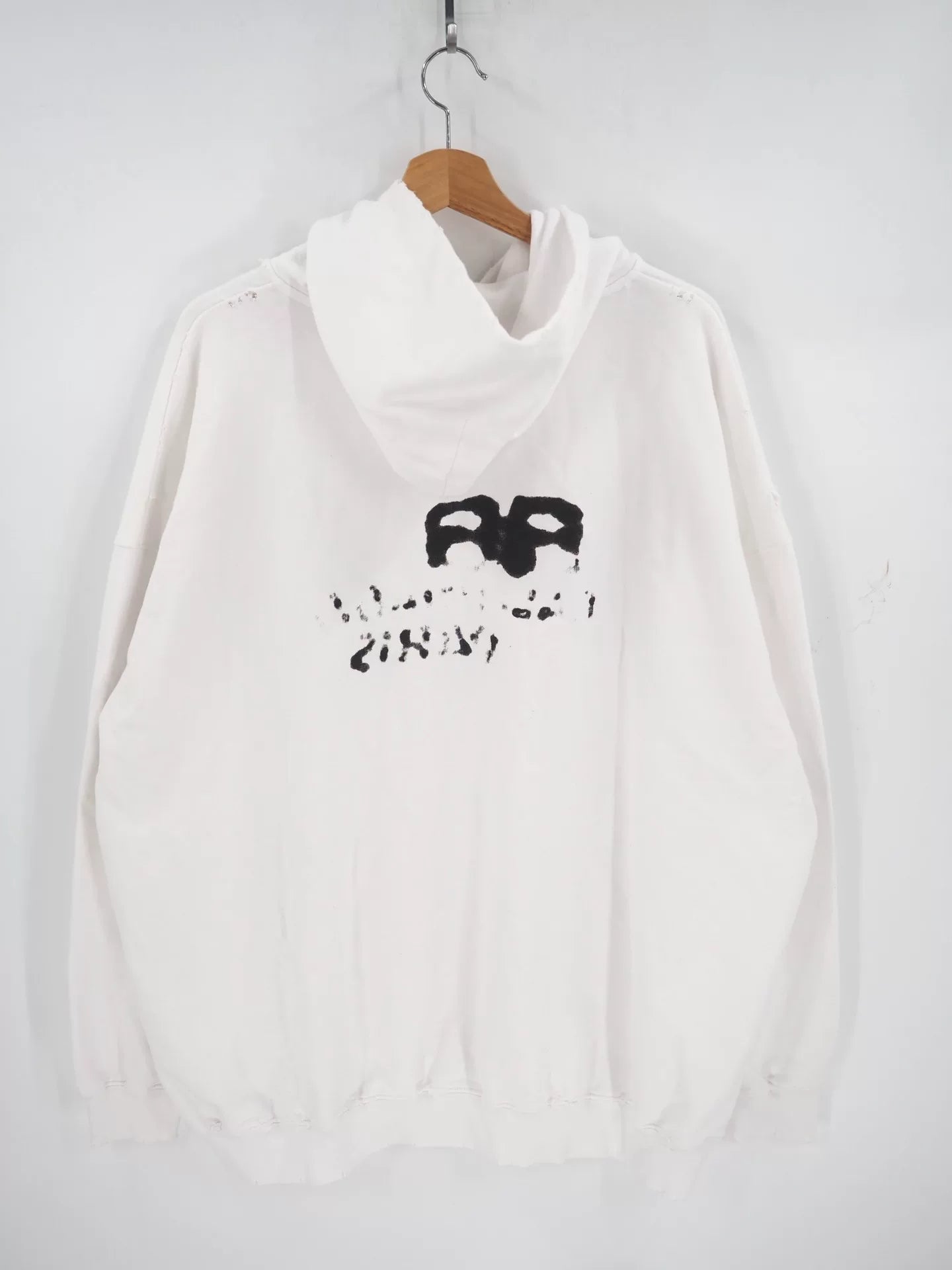balenciaga hand drawn logo oversized hoodie
