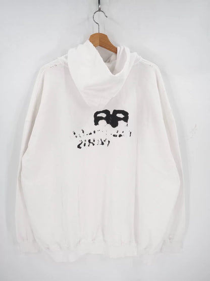 balenciaga hand drawn logo oversized hoodie
