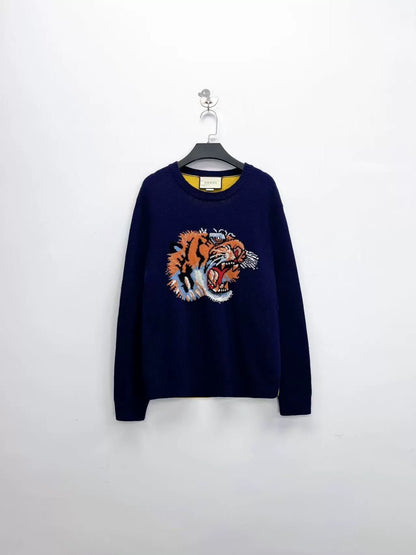 gucci loved tiger logo knit sweater m size