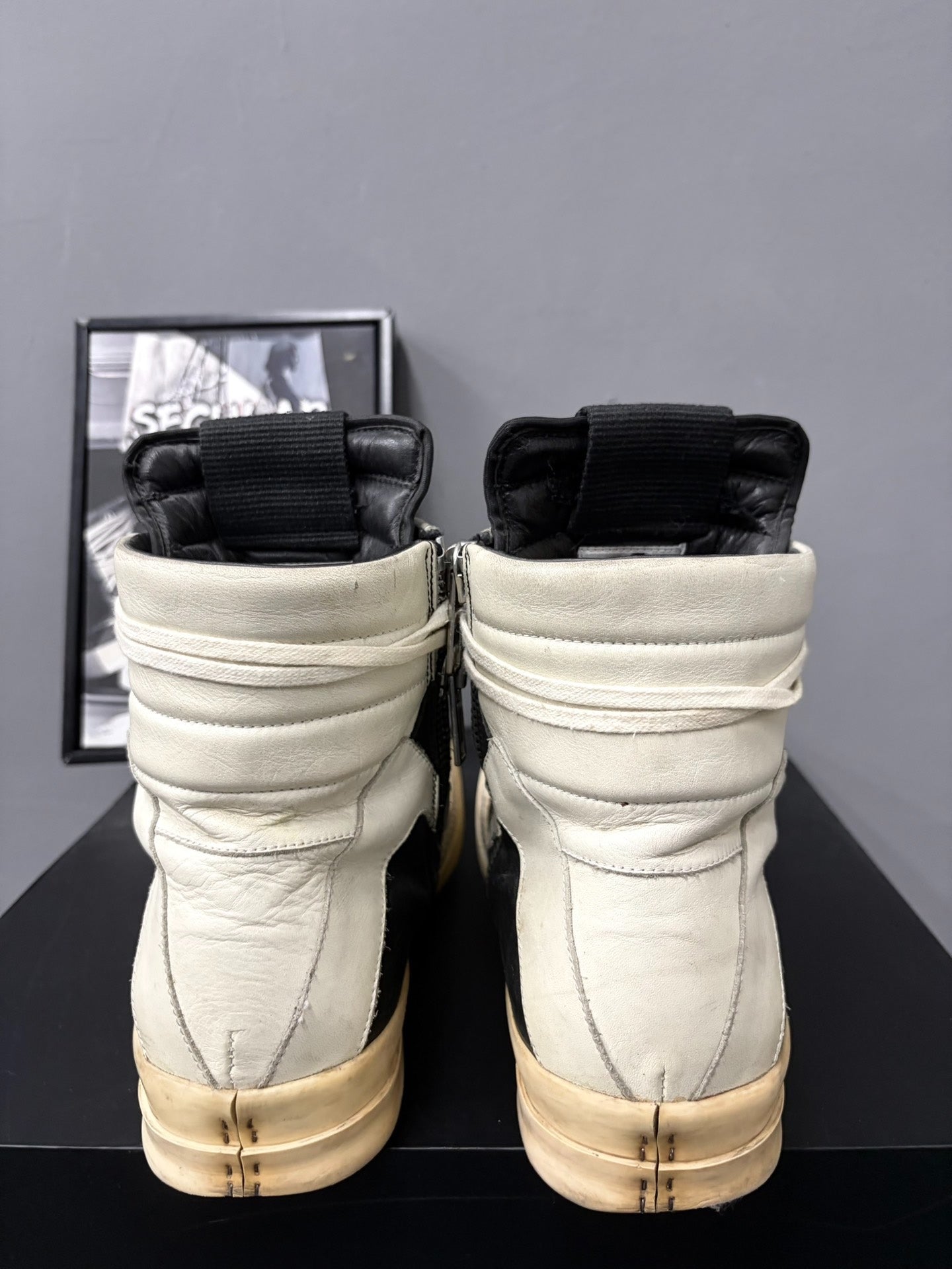 Rick Owens RO10SS High-Top Leather Shoes