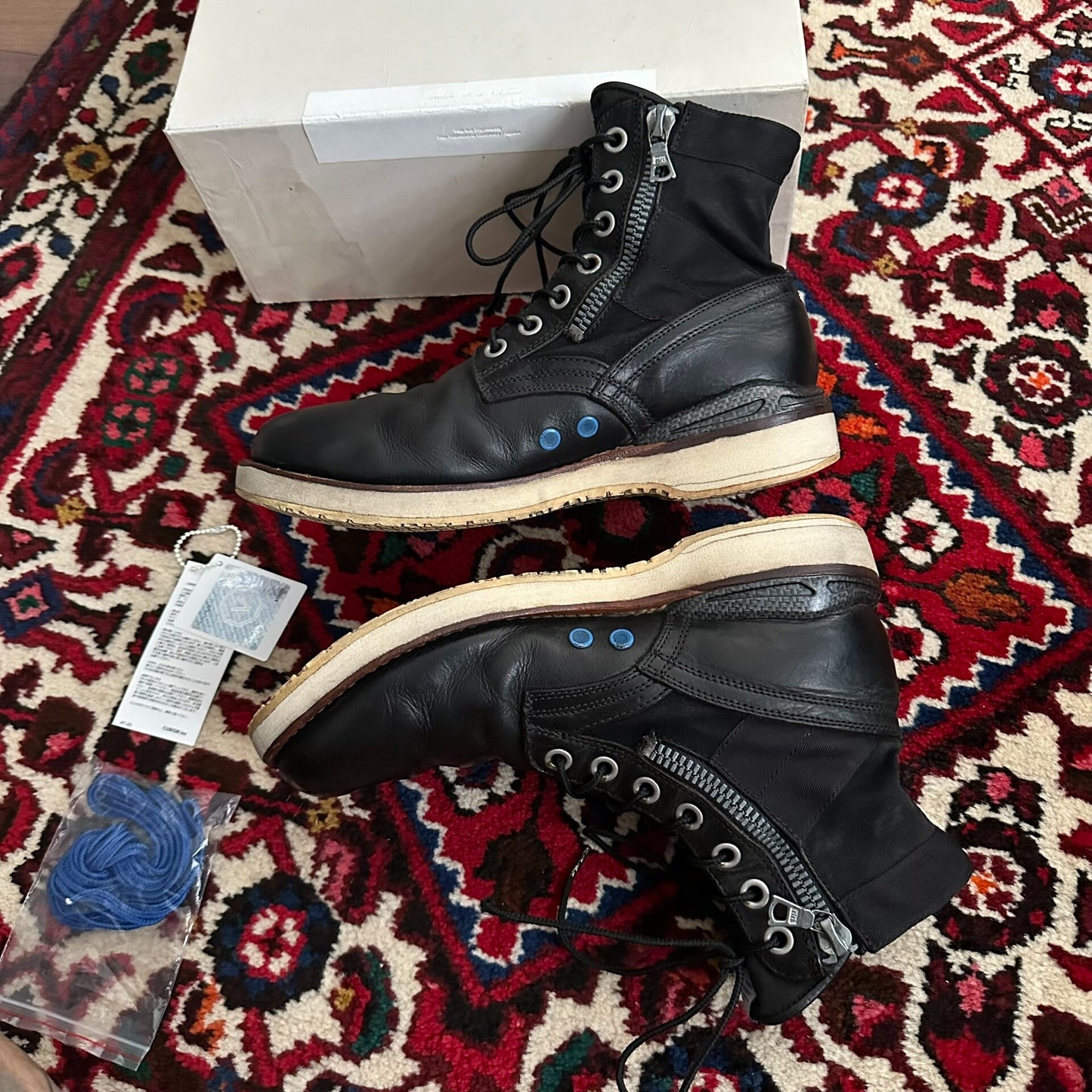 Visvim 7-Hole Black Boots Size 9