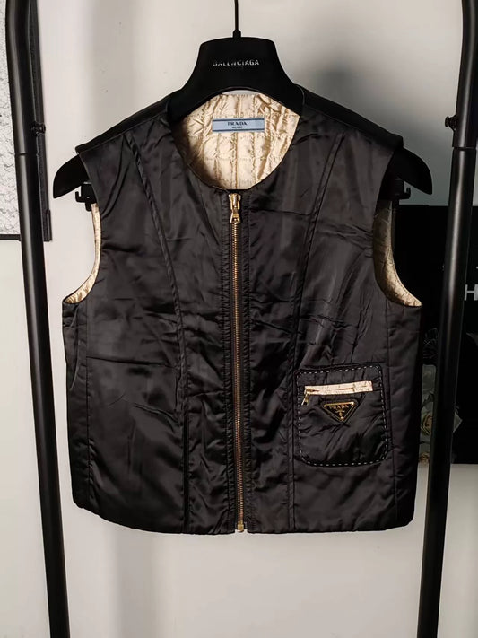 Prada Metal Triangle Cotton Vest