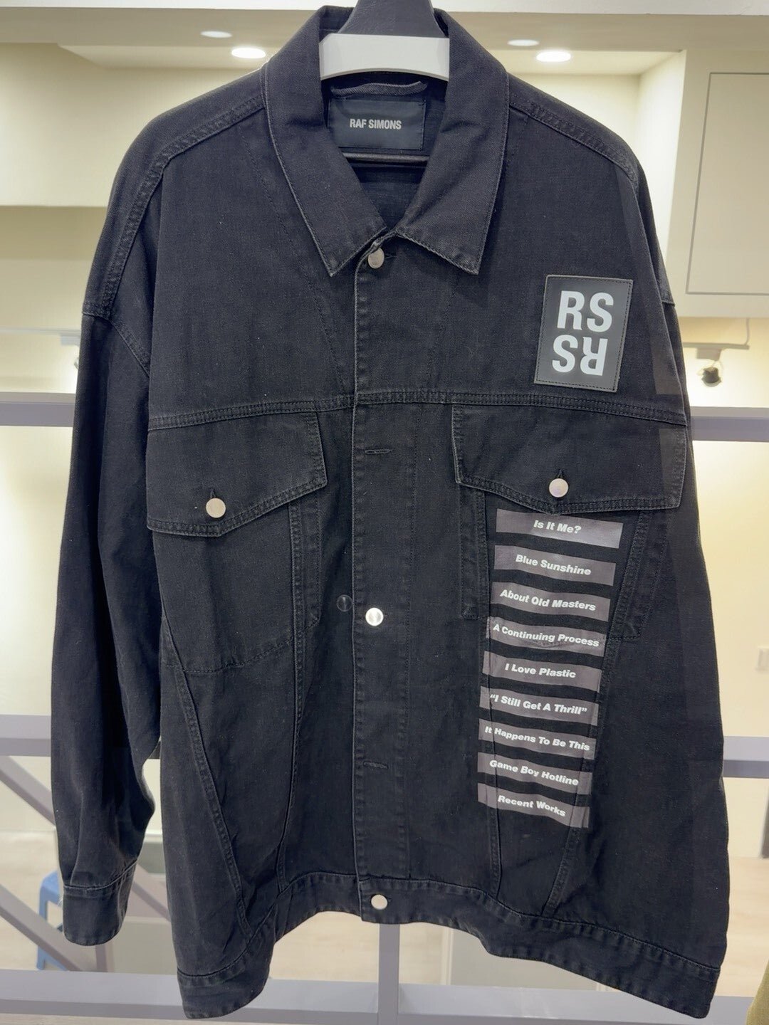 RAF SIMONS Floral Print Denim Jacket