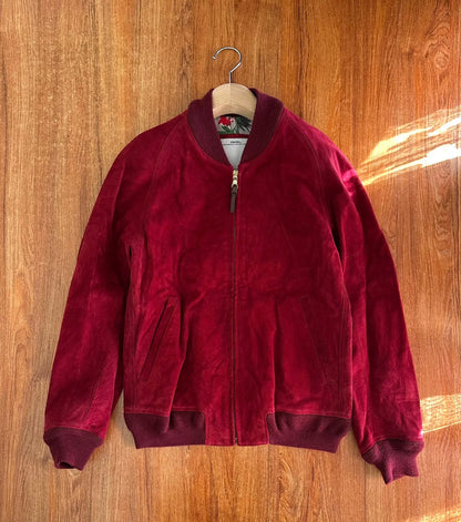 visvim 14AW Red Suede Varsity Jacket