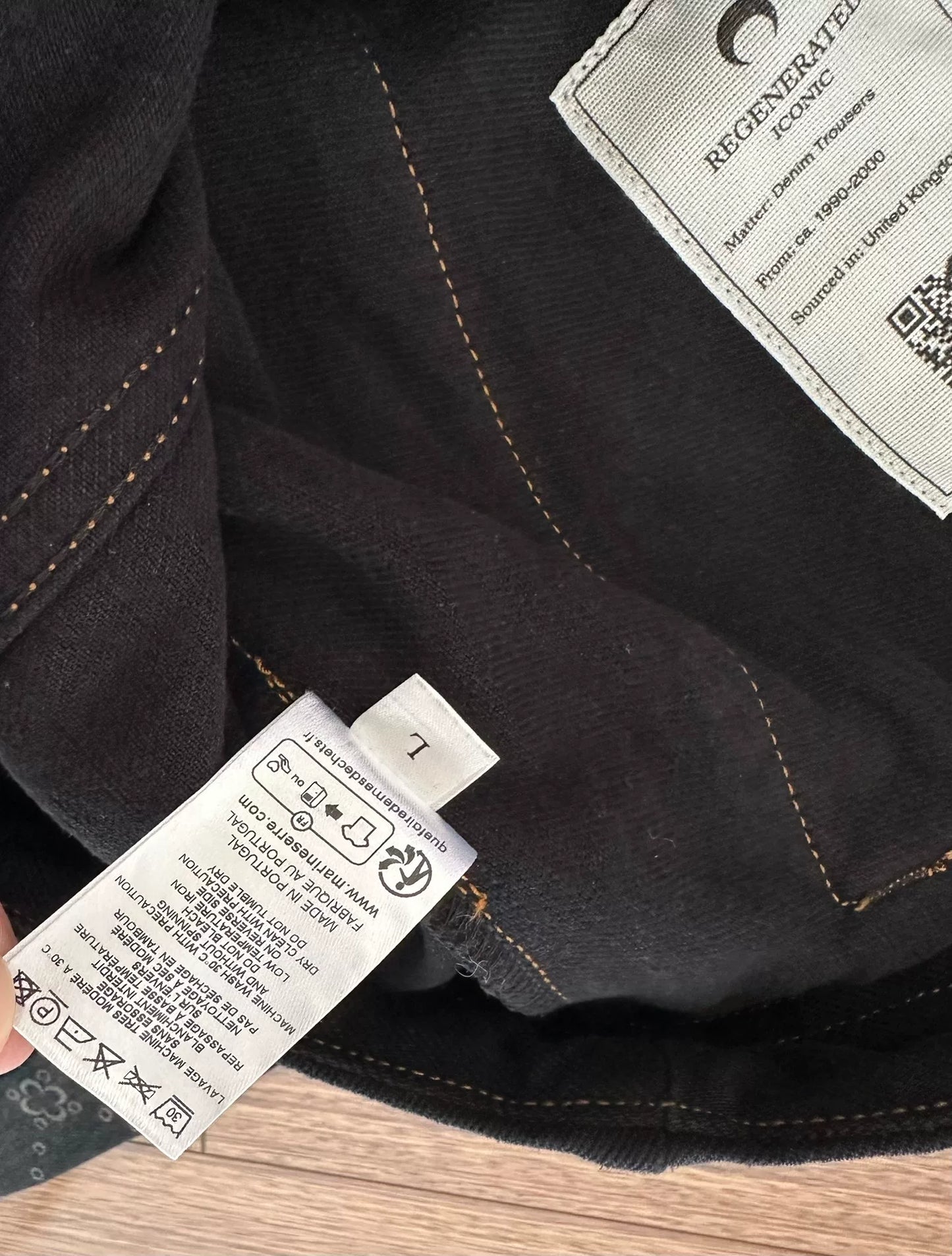 marine serre moon jacquard denim jacket