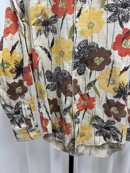 floral canvas shirt size M
