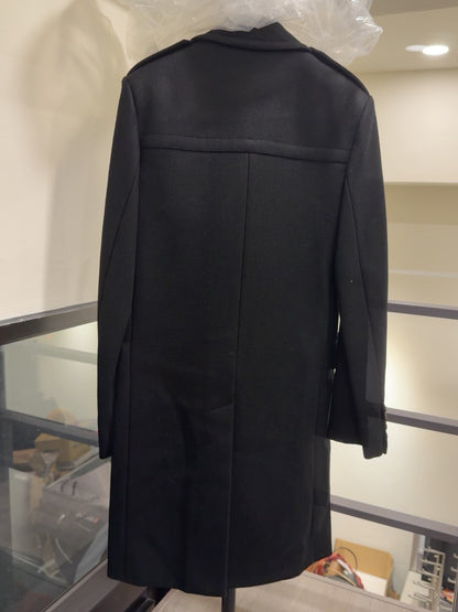 Saint Laurent Black Wool Coat Size 48