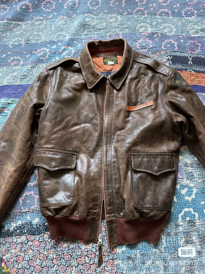 rrl a2 vintage leather jacket