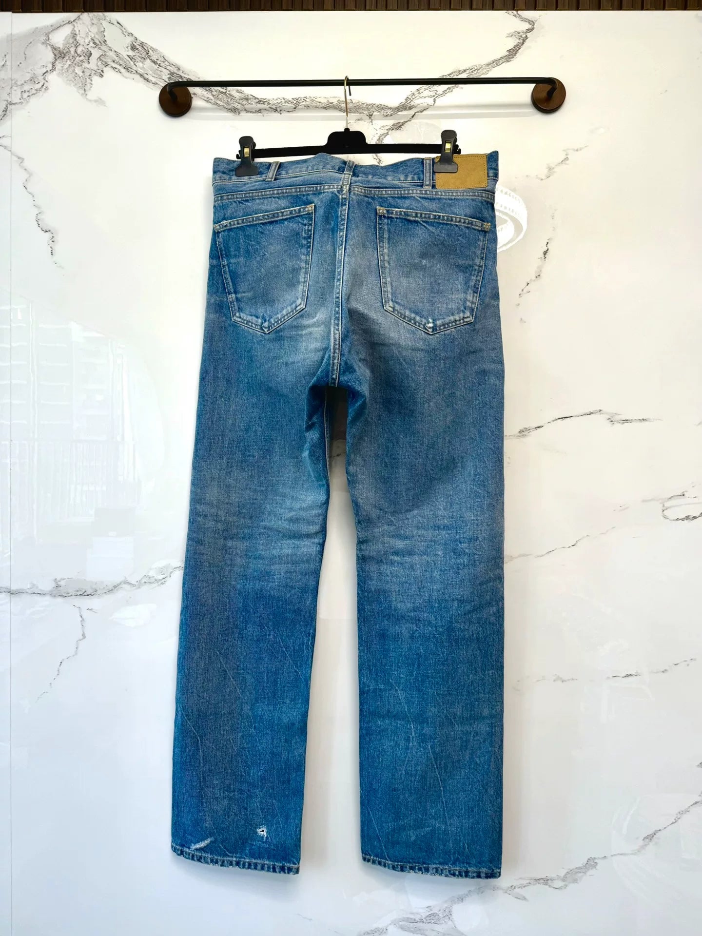 celine blue washed straight leg jeans