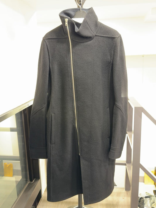 Rick Owens Black Tube Coat Size 50