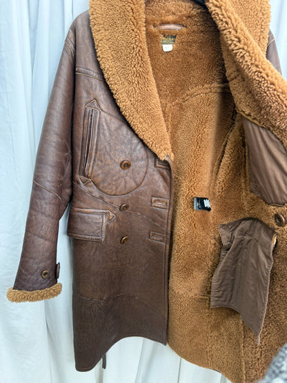 DOUBLE RL Shearling Farmer Coat