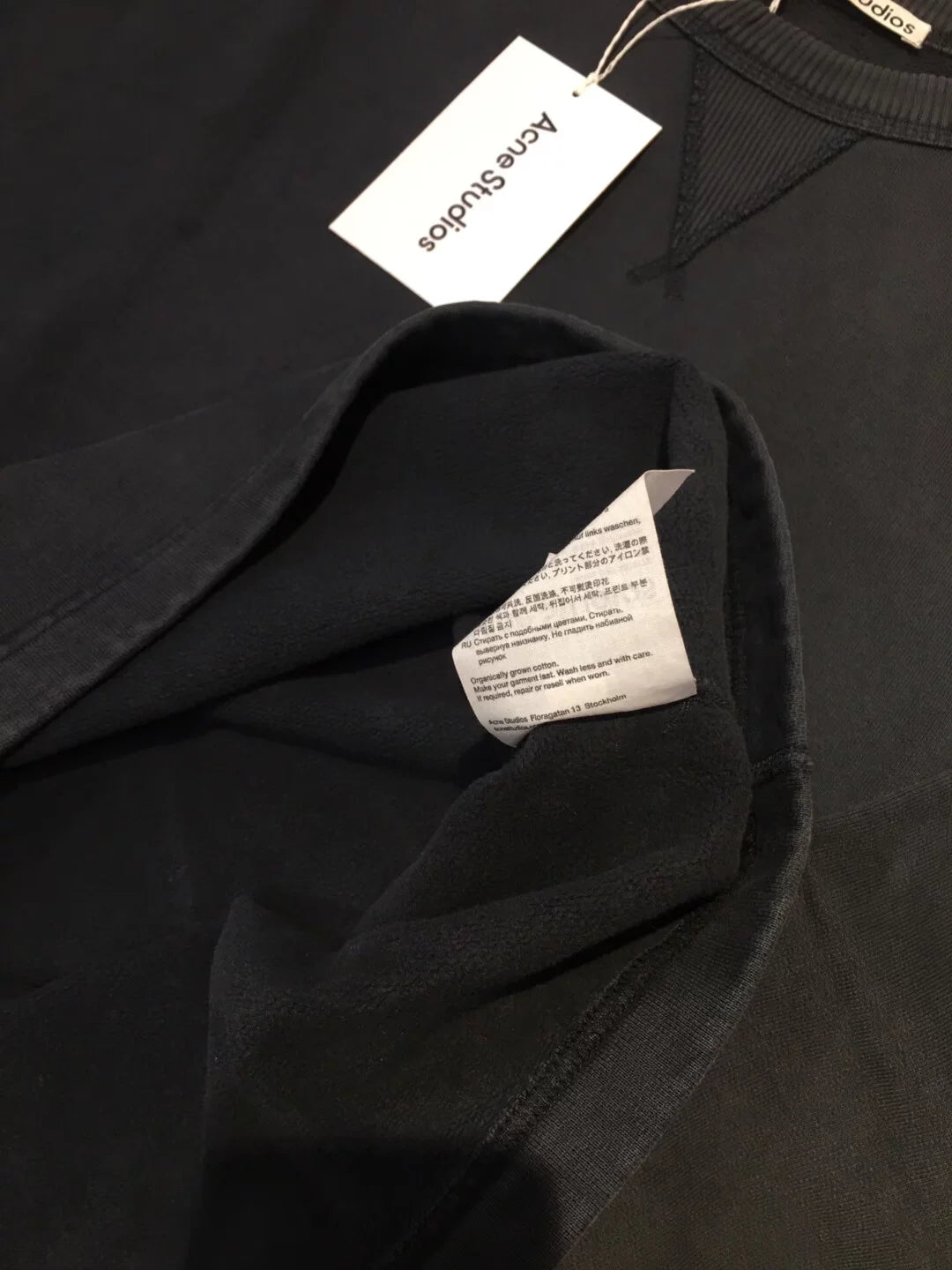 acne studios logo sweatshirt with tag