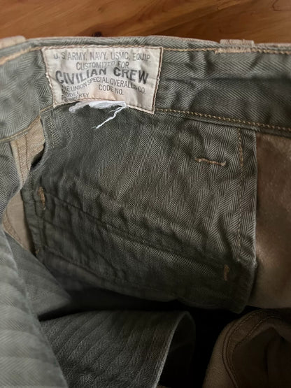 vintage khaki military style pants