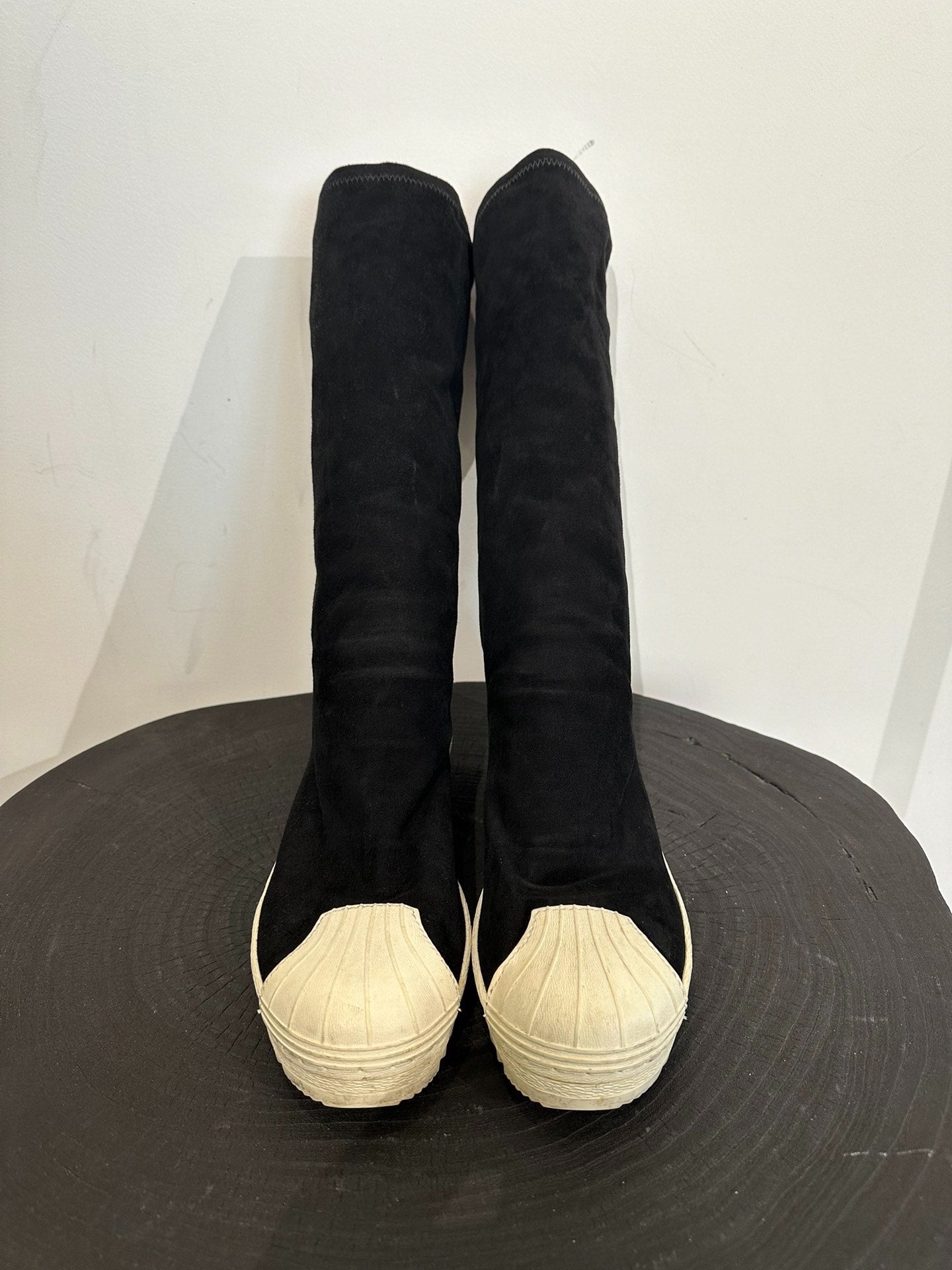 Rick Owens x Adidas Suede High-Top Boots