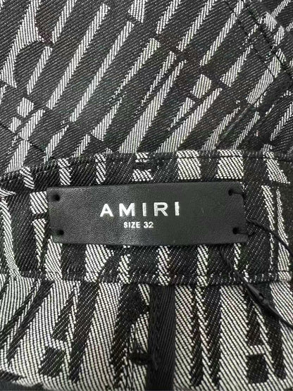 amiri logo detail side button jeans