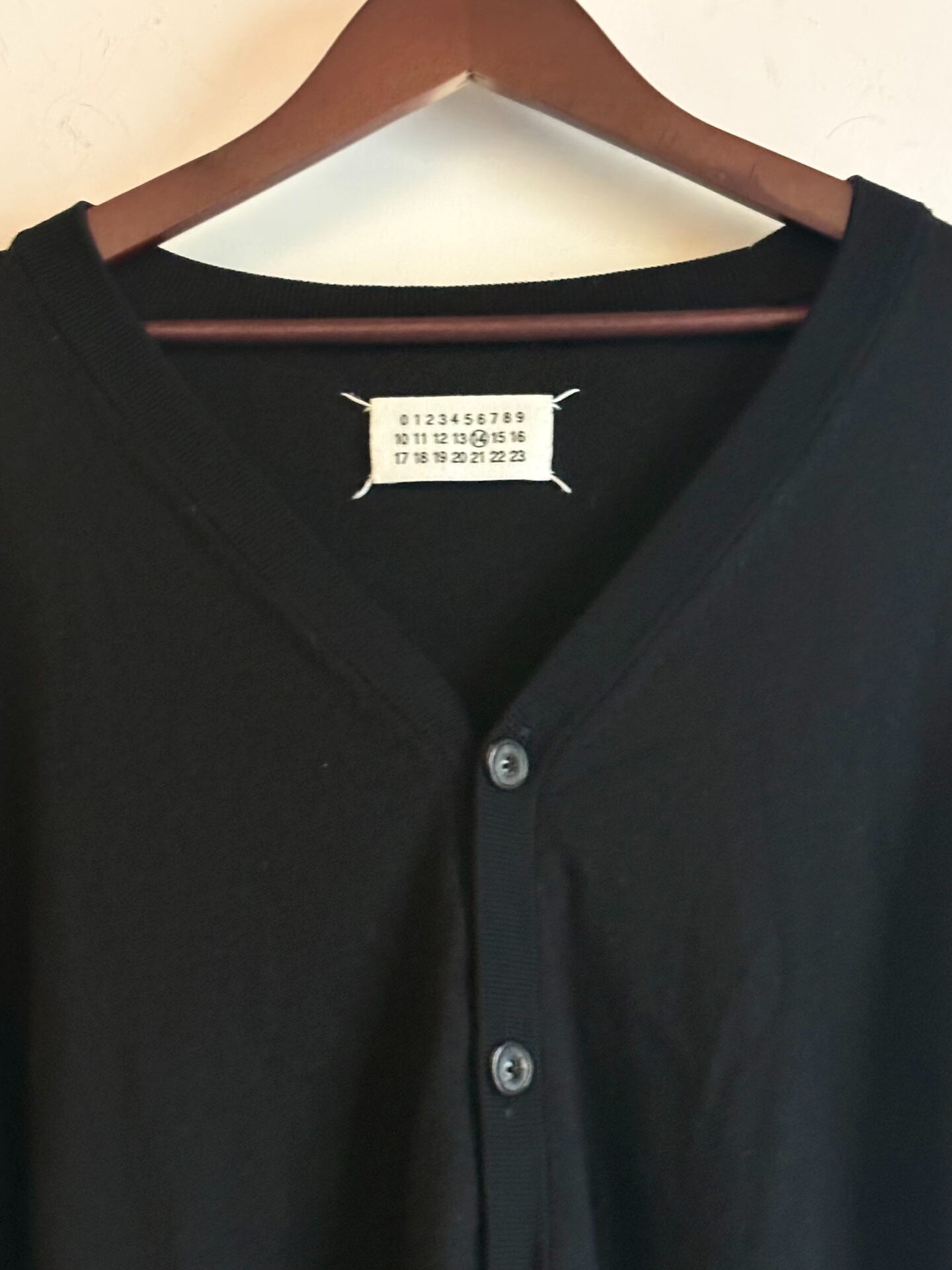 maison martin margiela v-neck cardigan