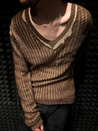 double-layer knitted sweater from number nine
