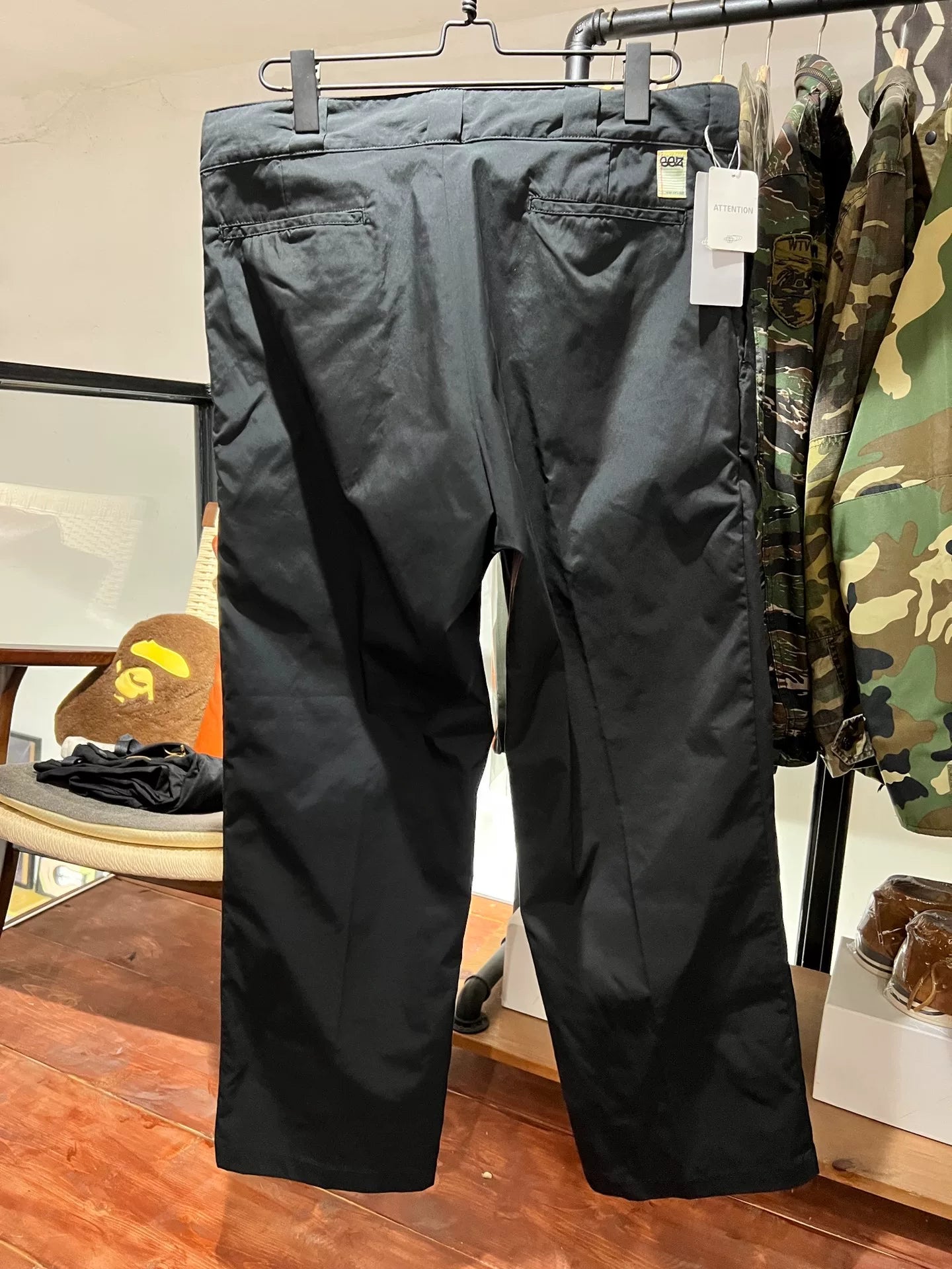 black loose-fit casual pants for men