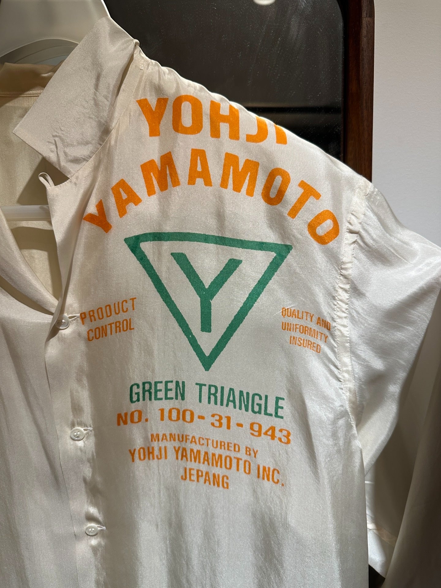 Yohji Yamamoto 93ss Silk Logo Shirt