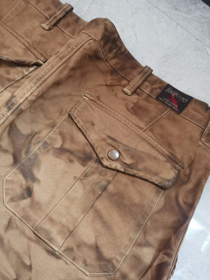 Ralph Lauren Heavy Distressed Muddy Oil-Stained Pants