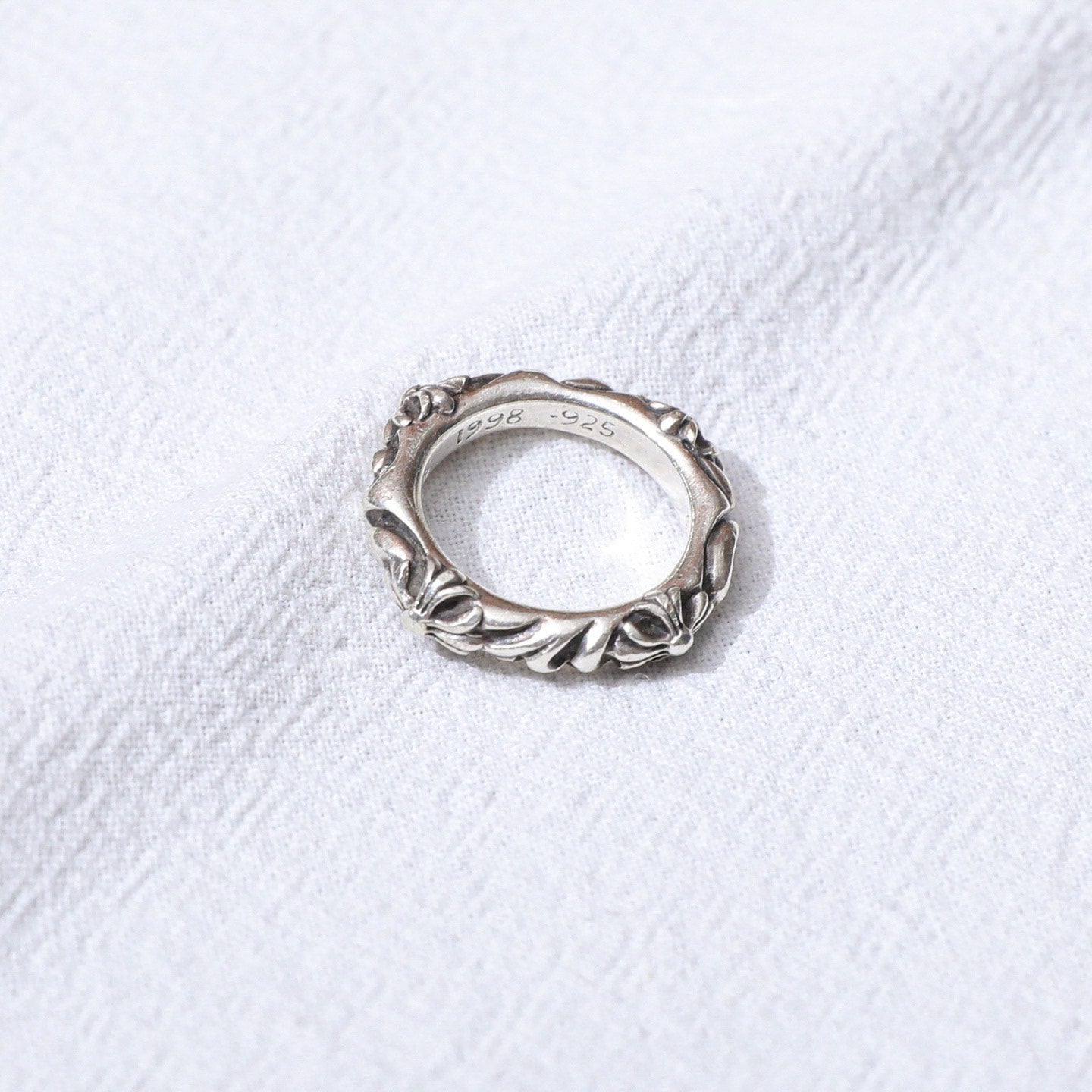 Chrome Hearts 925 Silver Cross Ring
