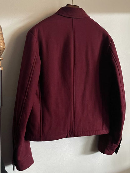 Dries Van Noten Wool Jacket in Burgundy