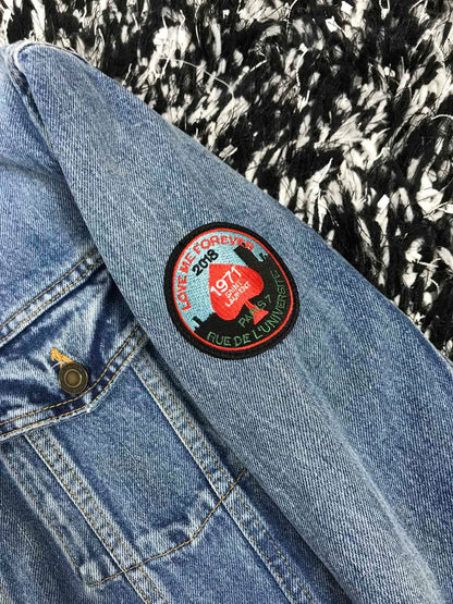 Saint Laurent Men's Japanese Badge Denim Jacket