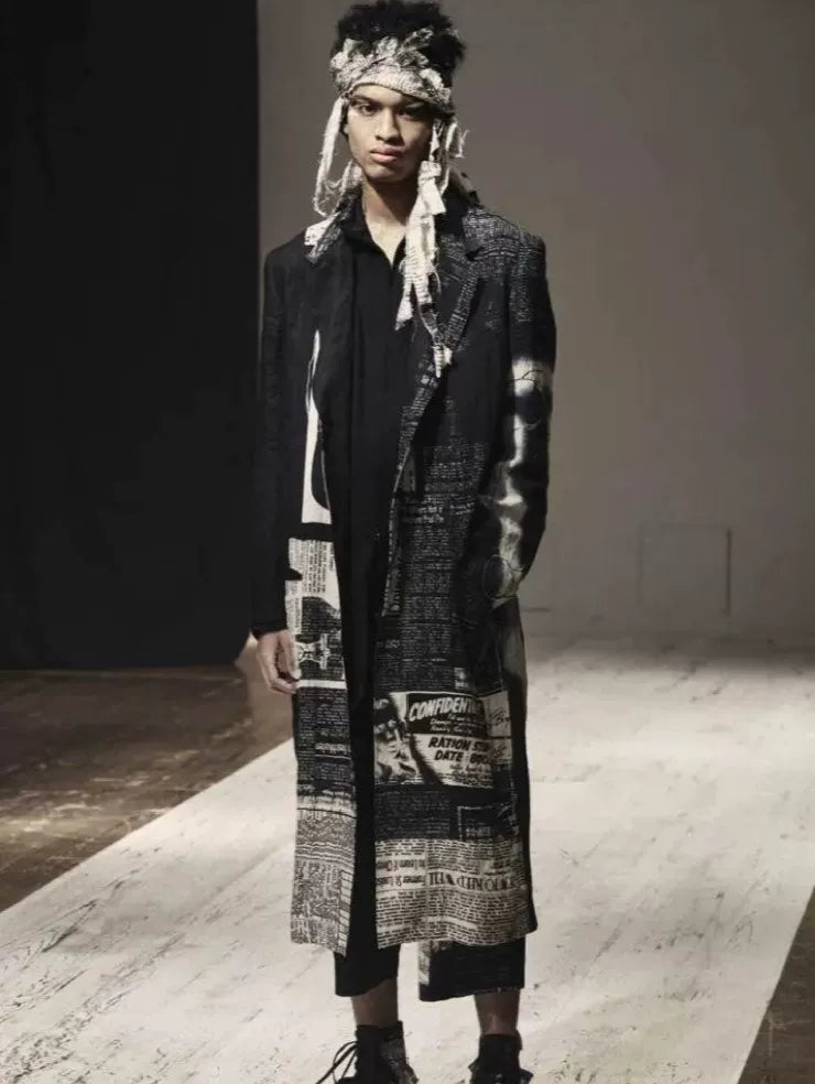 Yohji Yamamoto Pour Homme 22SS Newspaper Coat