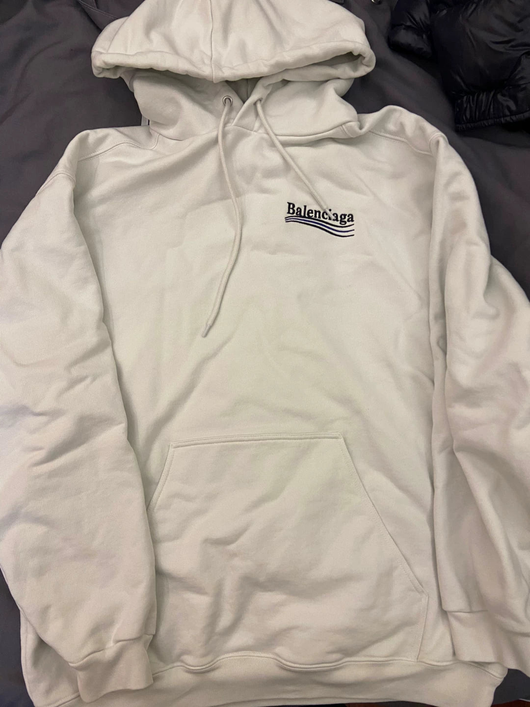 balenciaga political campaign white hoodie