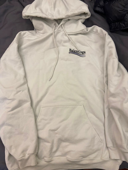 balenciaga political campaign white hoodie