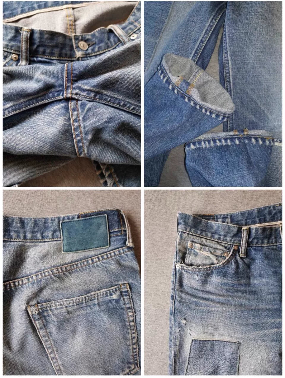 visvim 03D14 Patched Distressed Jeans