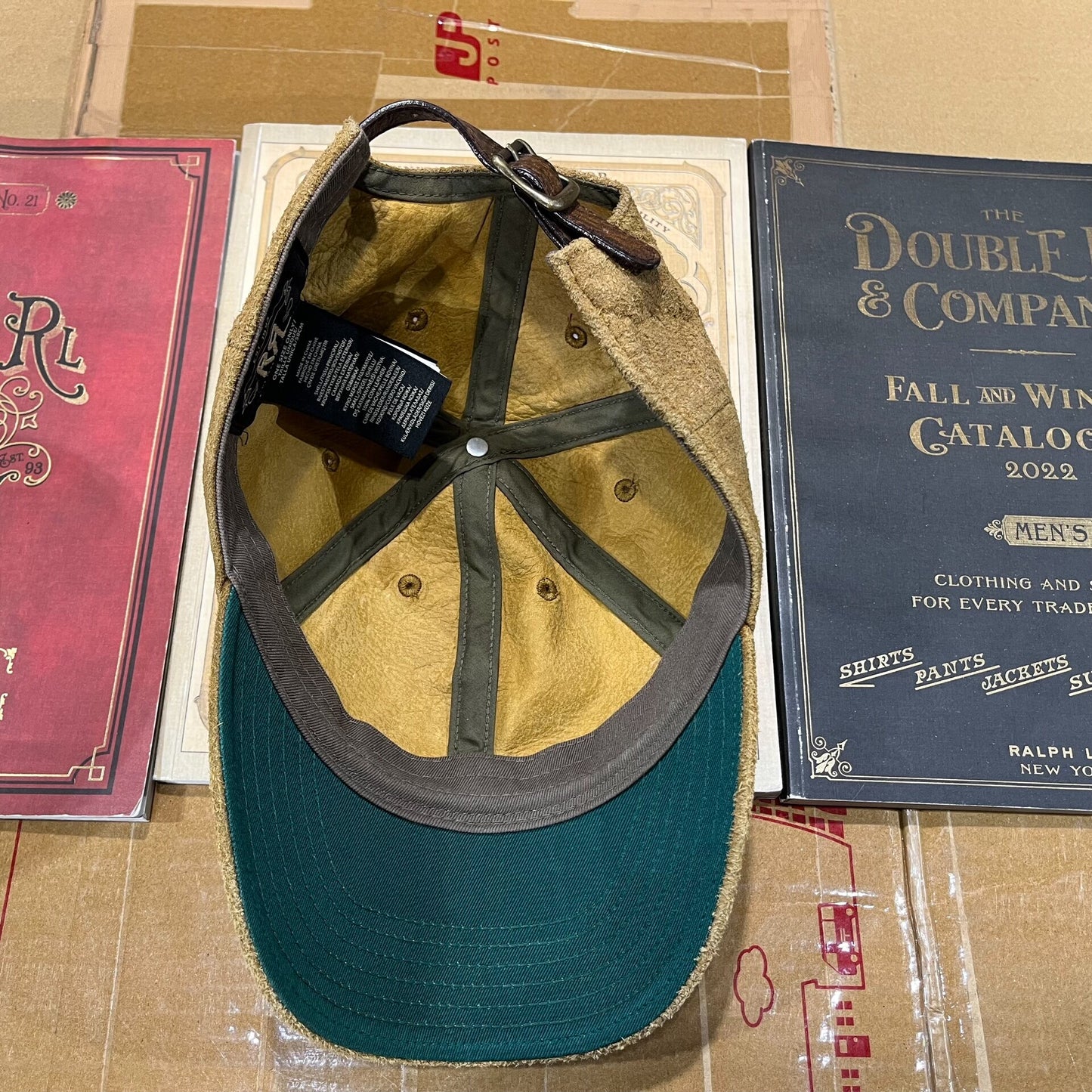 RRL Suede Baseball Cap by Ralph Lauren