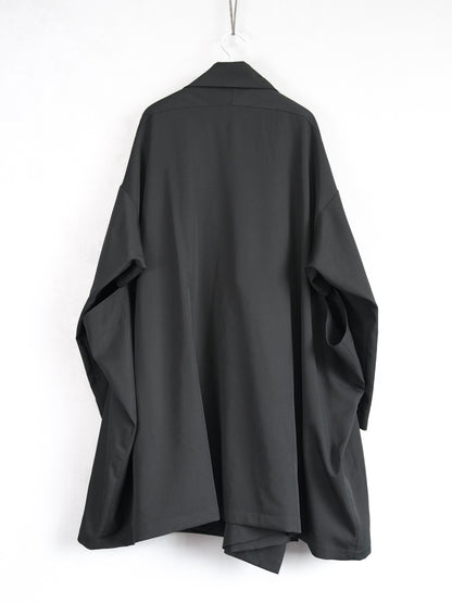 Yohji Yamamoto 21AW Pleated Wool Coat