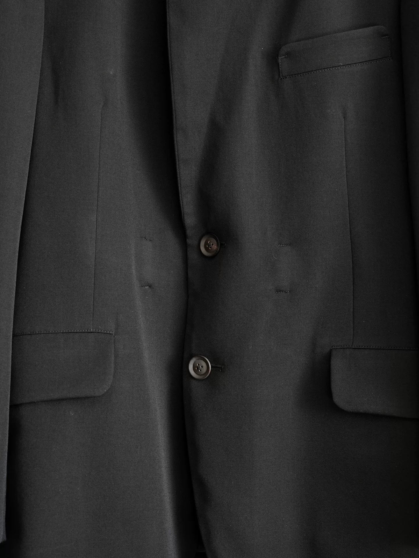 yohji yamamoto black lace-up jacket