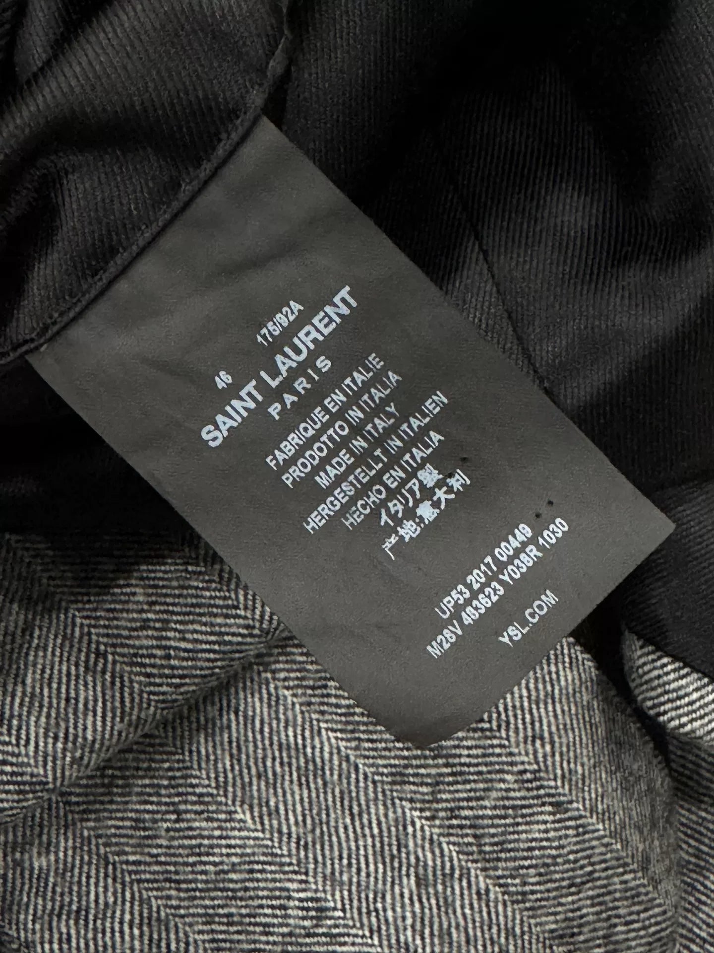 Saint Laurent Wool Blazer Size 46 Second Hand