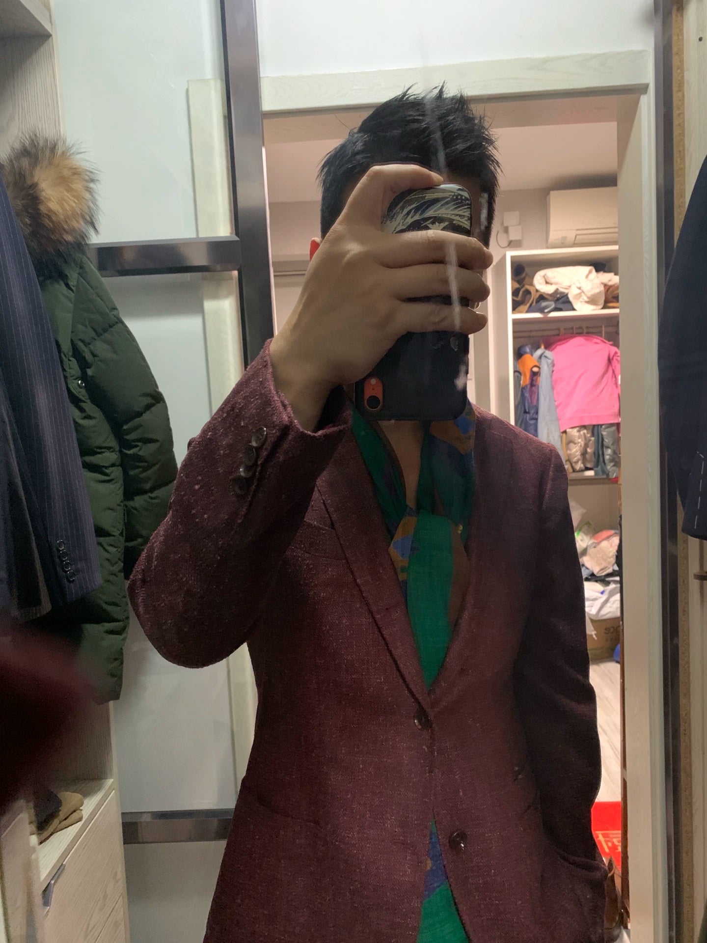 RING JACKET Burgundy Slim Fit Suit