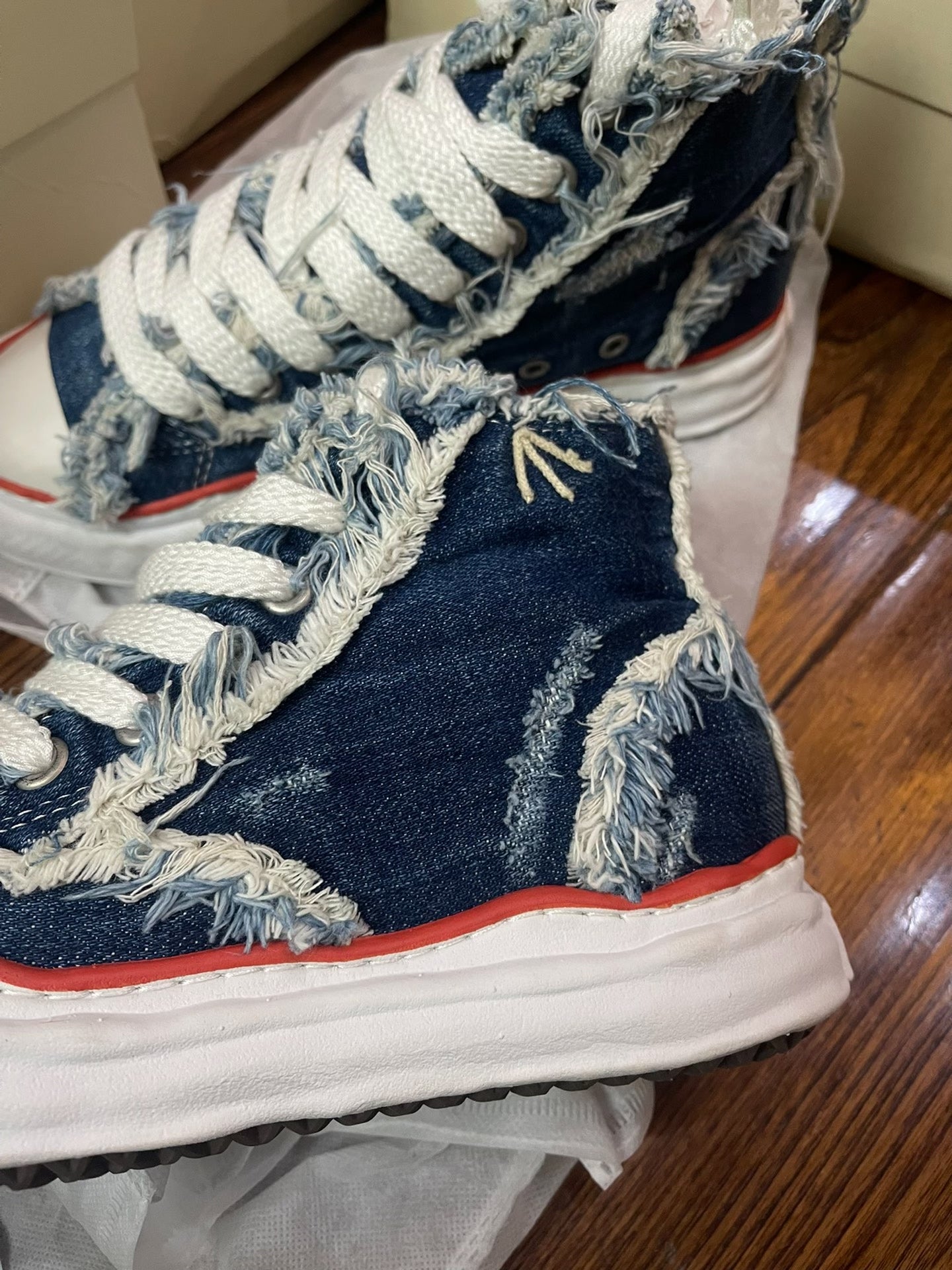 Nigel Cabourn Indigo Dissolved Shoes