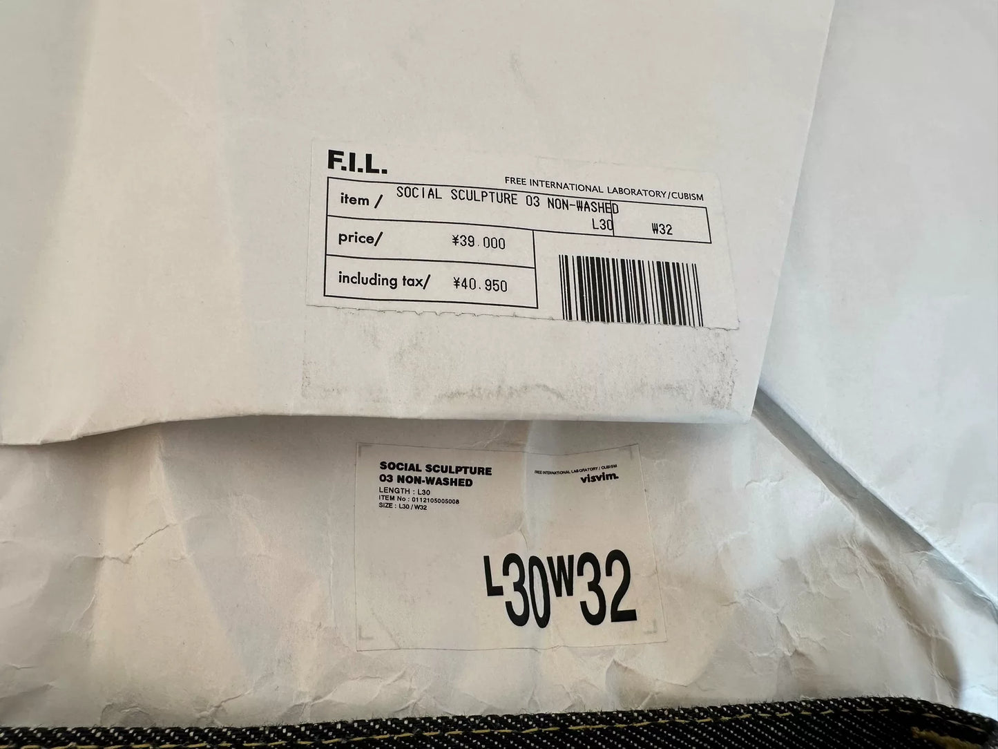 visvim social sculpture non washed jeans